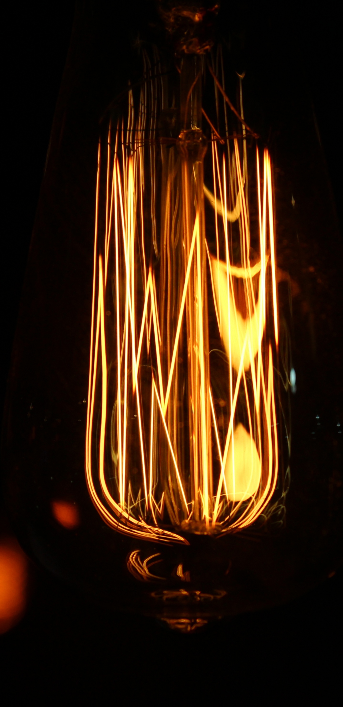 Clear Glass Light Bulb With Light. Wallpaper in 1440x2960 Resolution