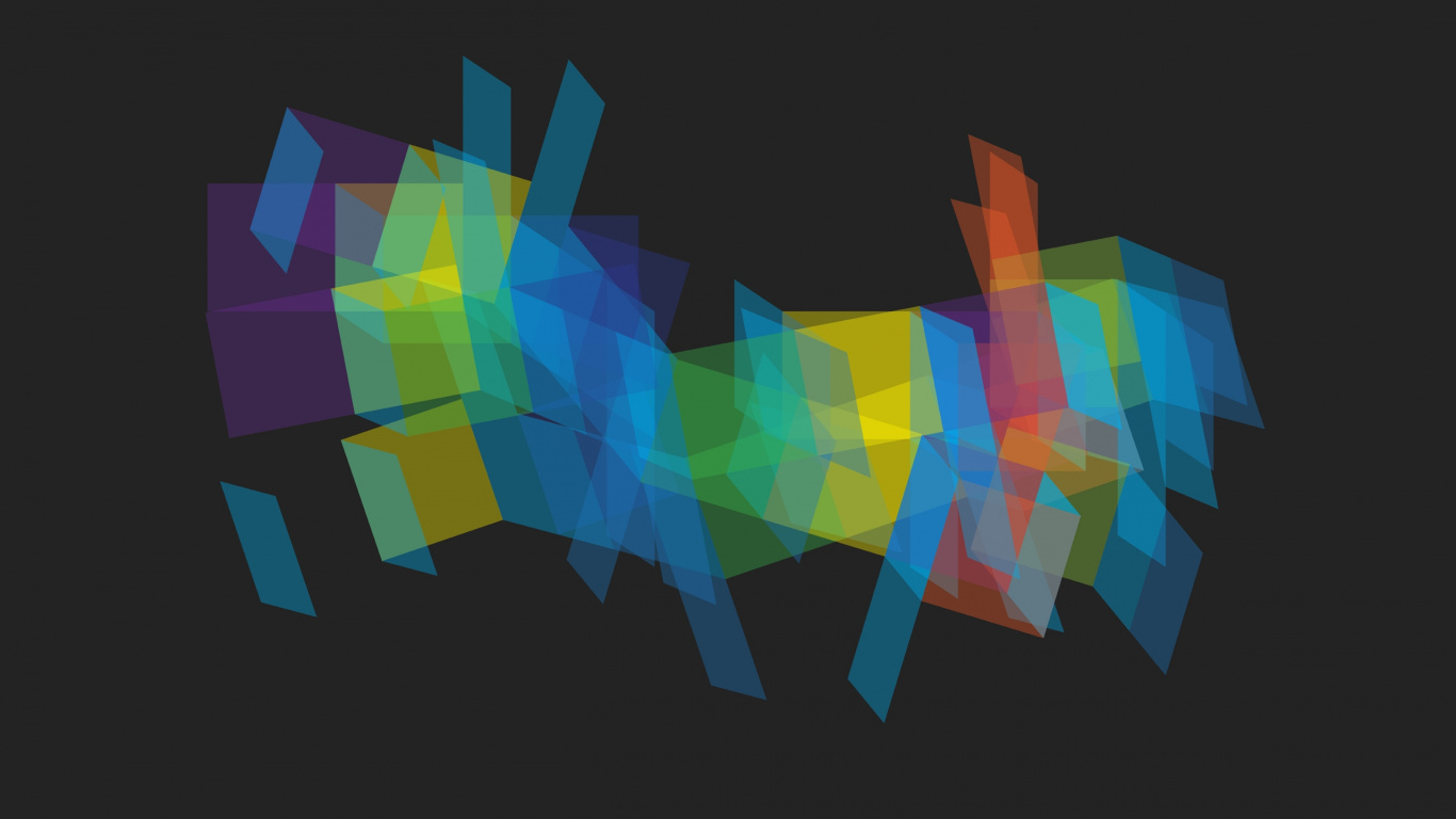 Arte Abstracto Rosa Amarillo y Azul. Wallpaper in 1366x768 Resolution