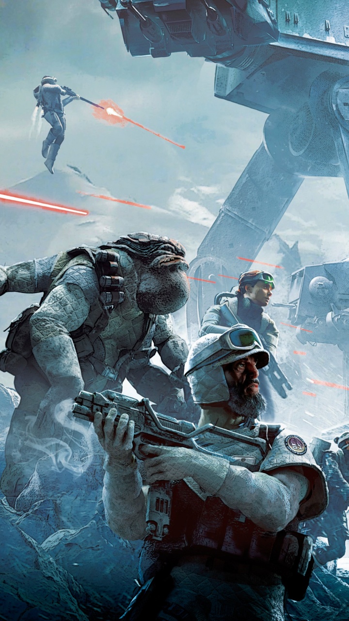 Ciel, Transport Blindé Tout Terrain, Star Wars Jeux Vidéo, Star Wars Battlefront, Anakin Skywalker. Wallpaper in 720x1280 Resolution