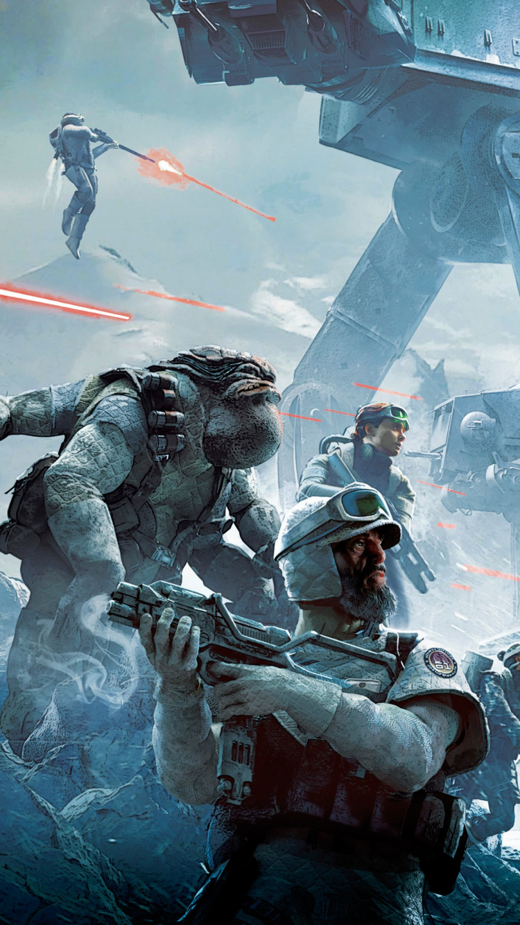 Himmel, All Terrain Gepanzerter Transport, Star Wars Video-Spiele, Star Wars Battlefront, Anakin Skywalker. Wallpaper in 750x1334 Resolution