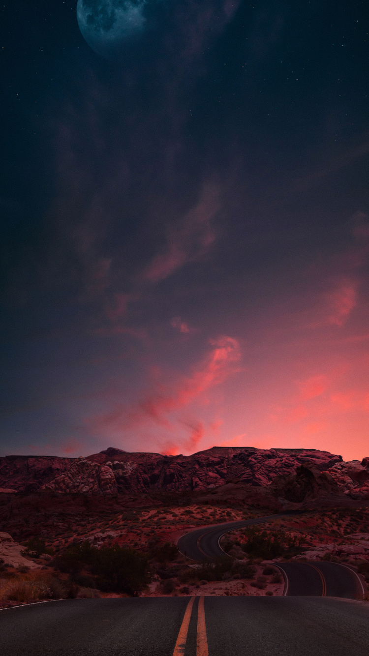 Erde, Cloud, Atmosphäre, Afterglow, Sonnenuntergang. Wallpaper in 750x1334 Resolution