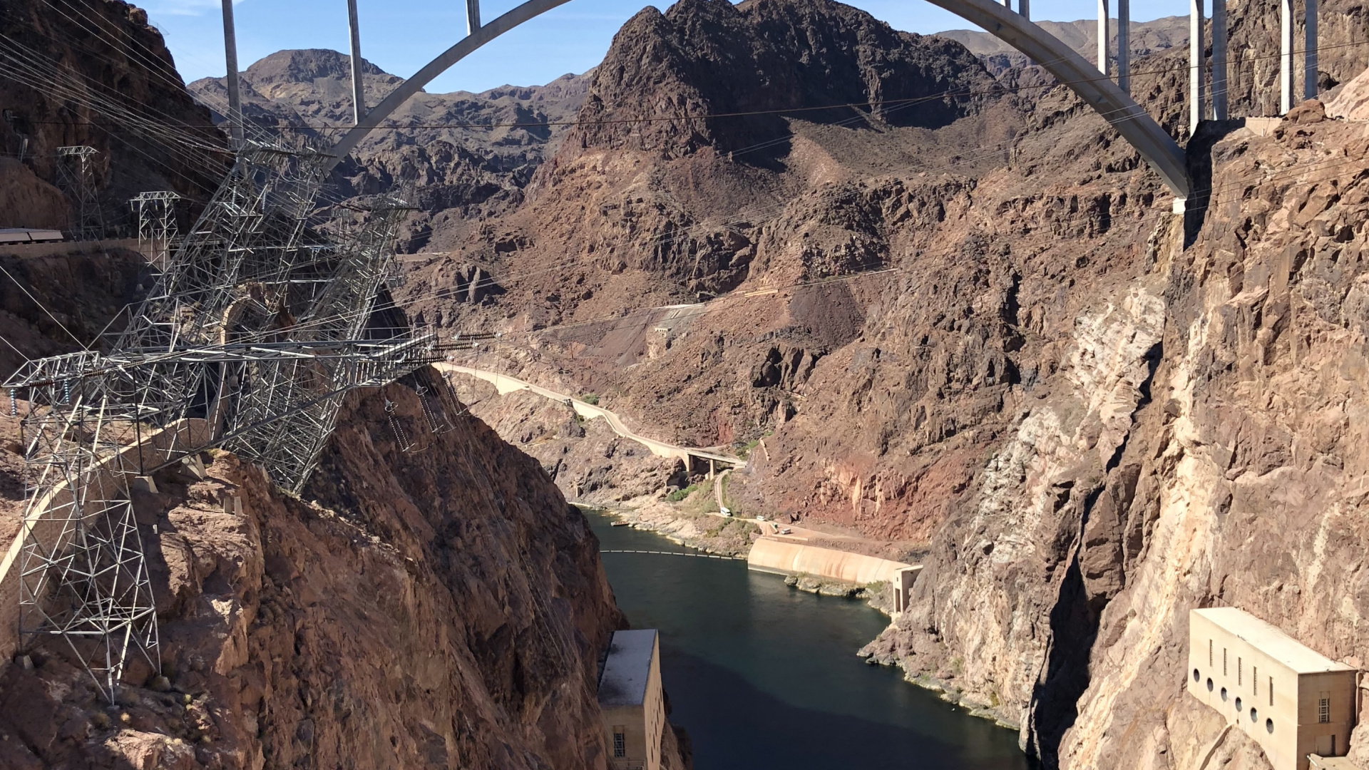 Las Vegas, Usa, Hoover Dam, Colorado River, Bridge. Wallpaper in 1920x1080 Resolution