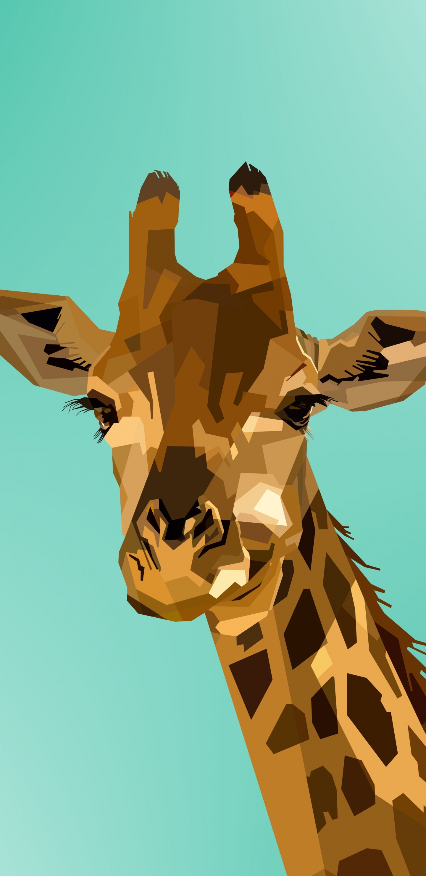 Giraffe Unter Blauem Himmel Tagsüber. Wallpaper in 1440x2960 Resolution