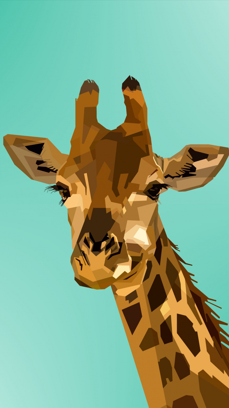 Giraffe Unter Blauem Himmel Tagsüber. Wallpaper in 750x1334 Resolution
