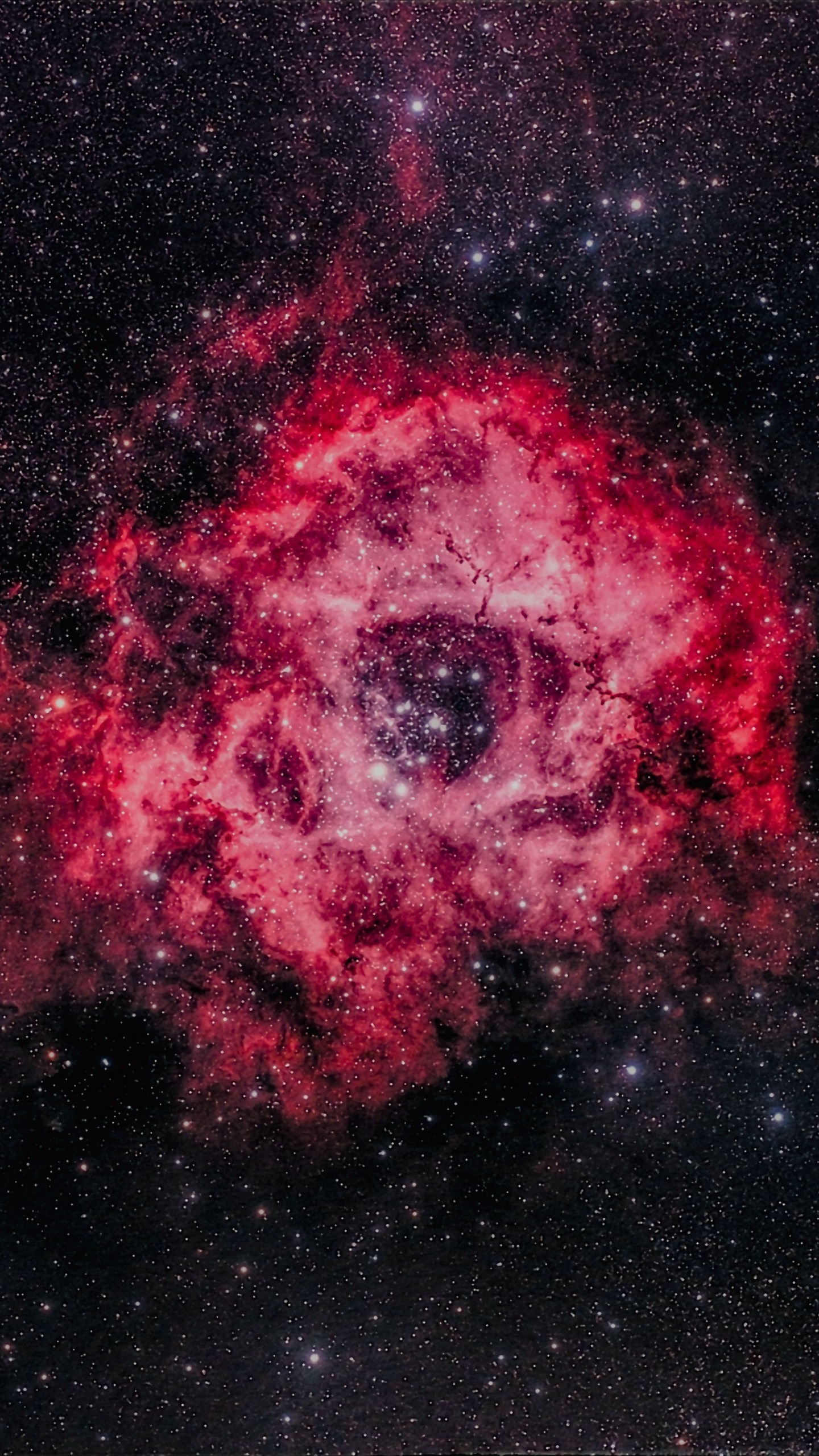 Illustration de la Galaxie Rouge et Noire. Wallpaper in 1440x2560 Resolution