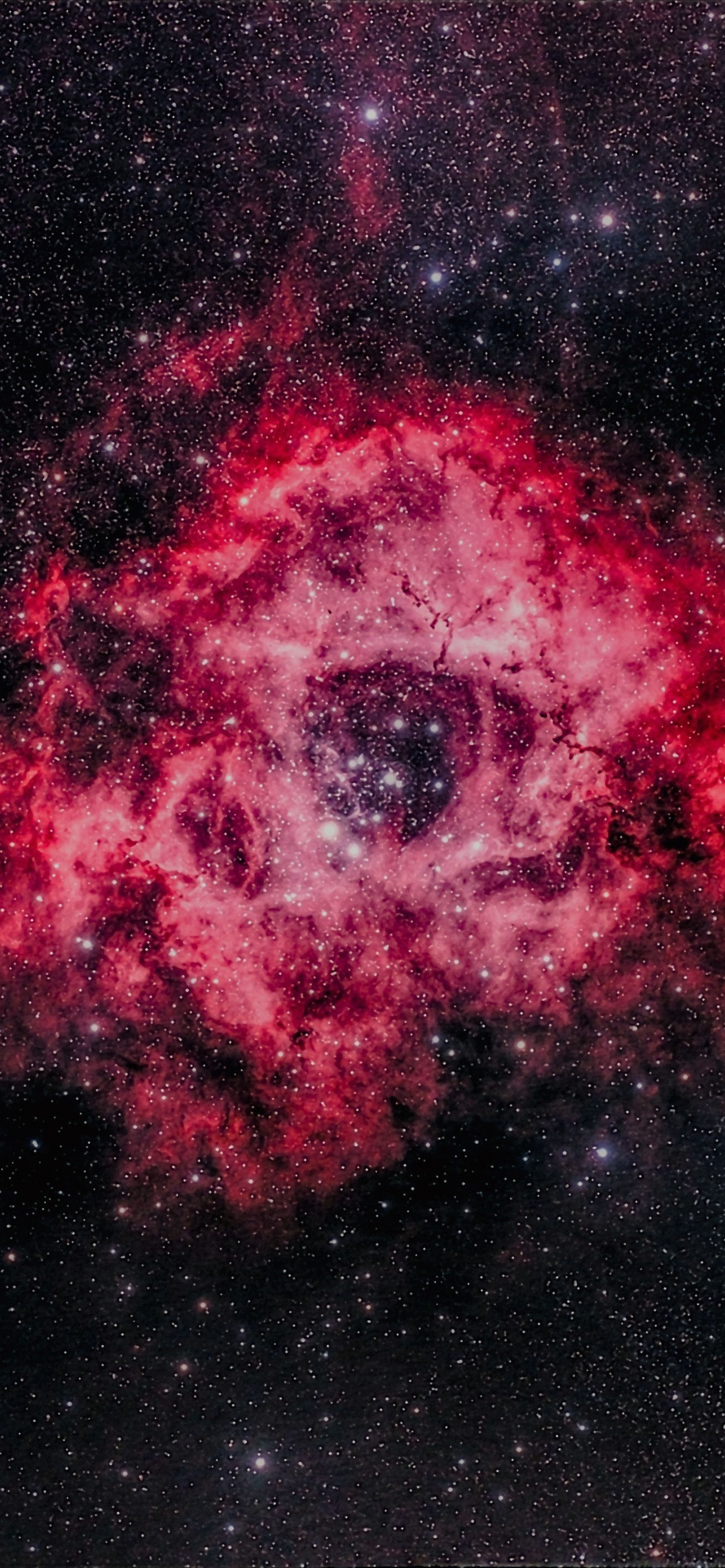 Rote Und Schwarze Galaxie Abbildung. Wallpaper in 1242x2688 Resolution