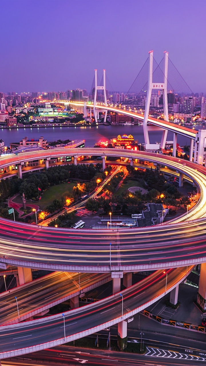 Time Lapse Photography of Cars on Road During Night Time. Wallpaper in 720x1280 Resolution