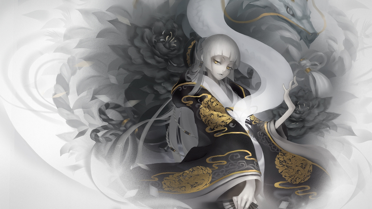 Figurine Femme en Robe Bleue et Or. Wallpaper in 1280x720 Resolution