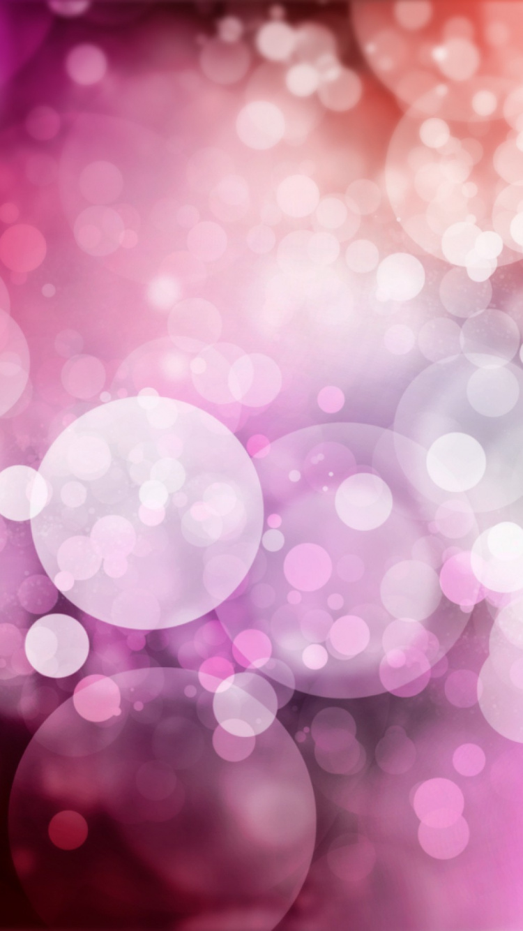 Luces Bokeh Rosa y Blanco. Wallpaper in 750x1334 Resolution