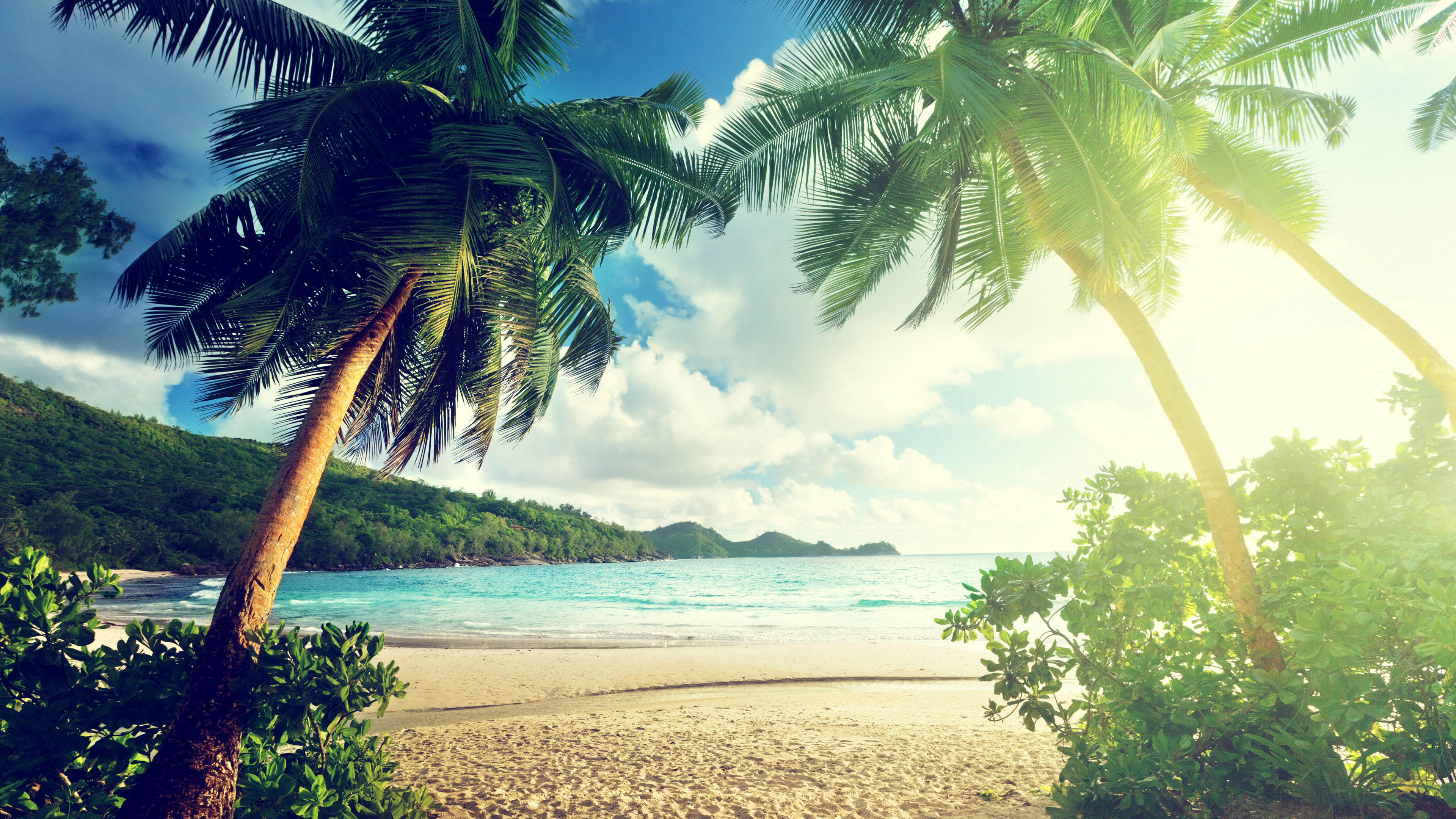 人体内的水, 天空, 热带地区, 岸边, 大海 壁纸 3840x2160 允许