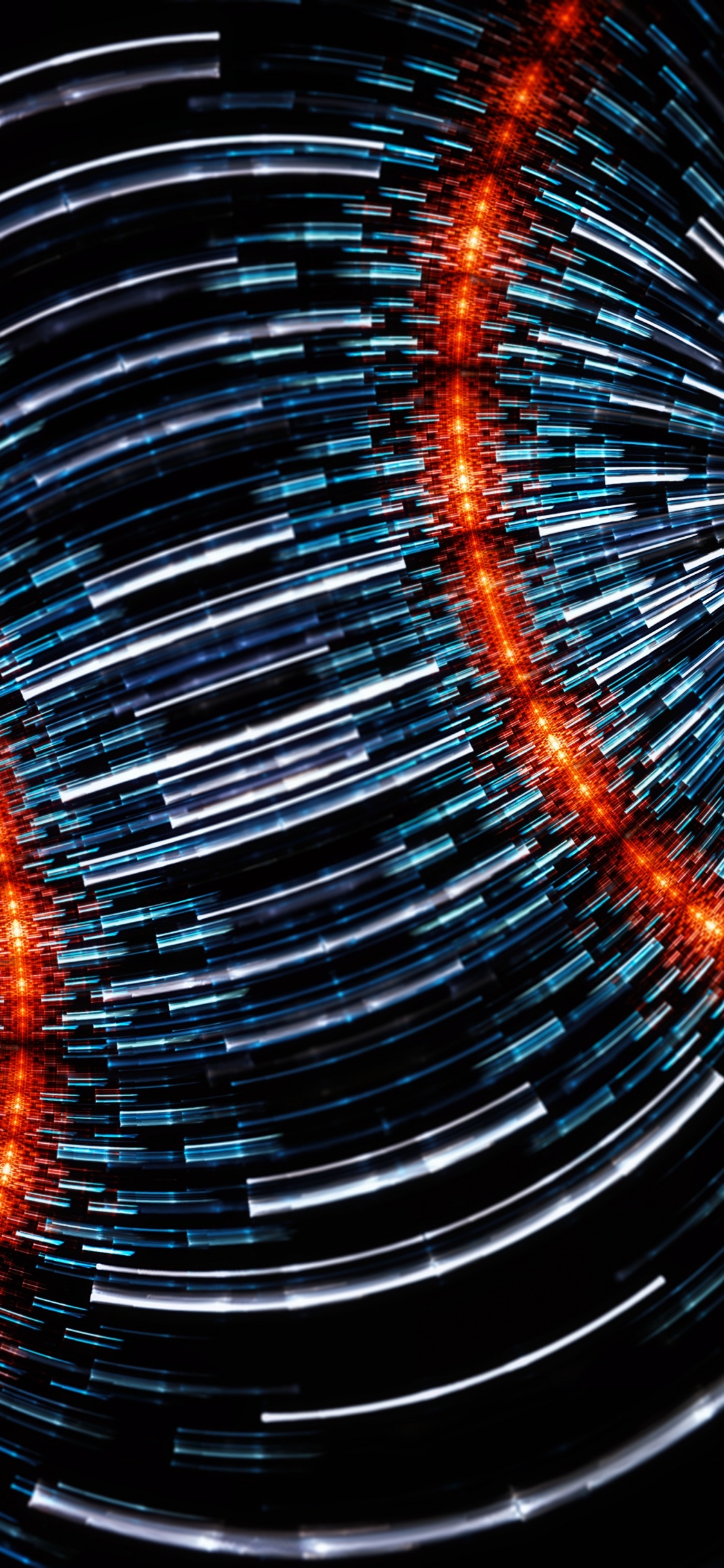 Rote Und Weiße Lichter in Der Zeitrafferfotografie. Wallpaper in 1125x2436 Resolution