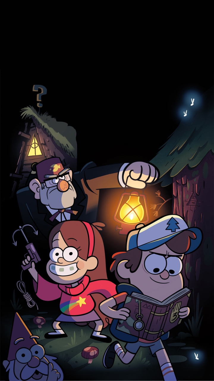 Cartoon, Dipper Pines, Gravity Falls Lost Legends, Mabel Pines, Art. Wallpaper in 720x1280 Resolution