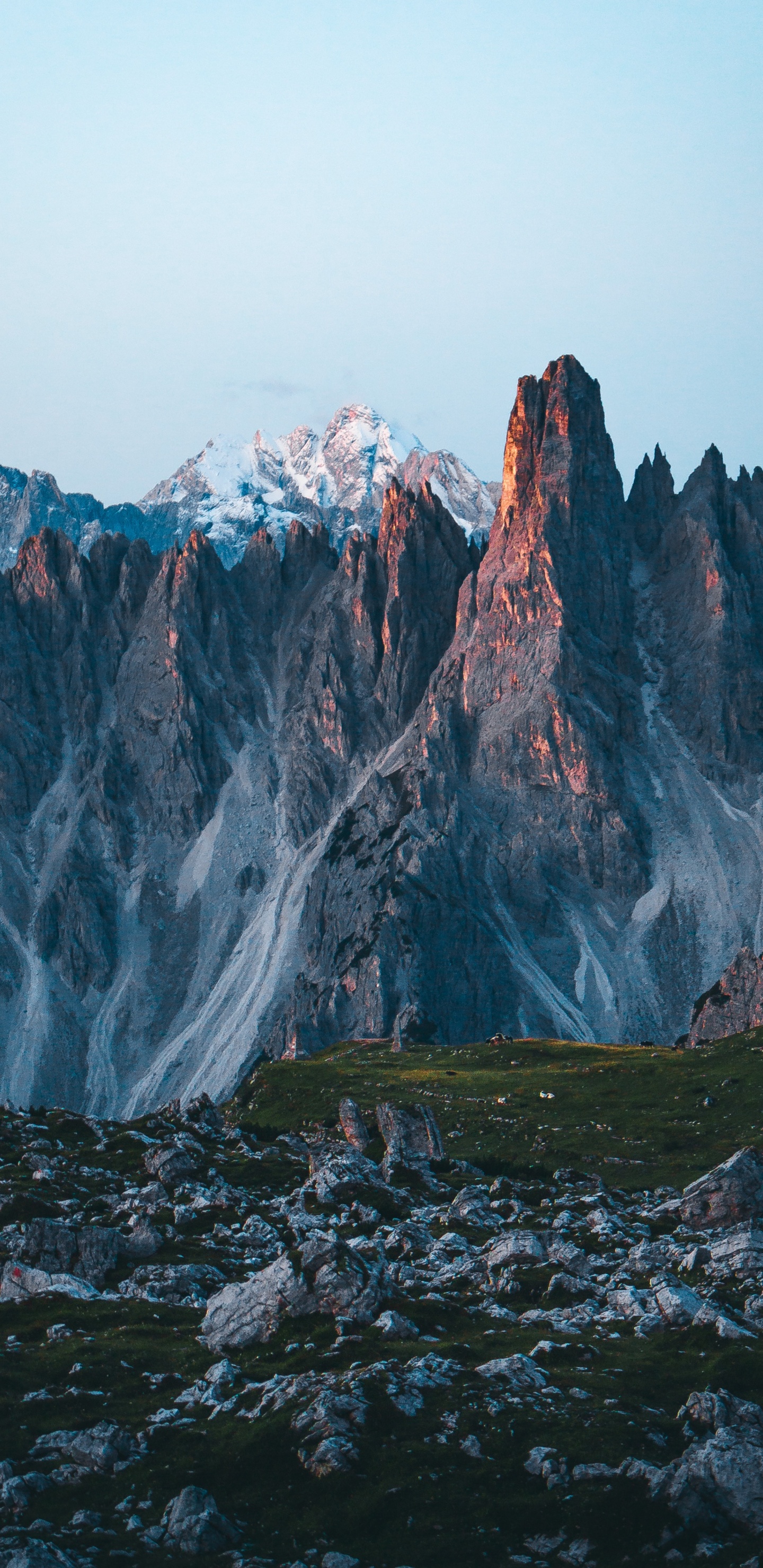 Gletscher-landform, Dolomiten, Mount Scenery, Naturlandschaft, Bergkette. Wallpaper in 1440x2960 Resolution