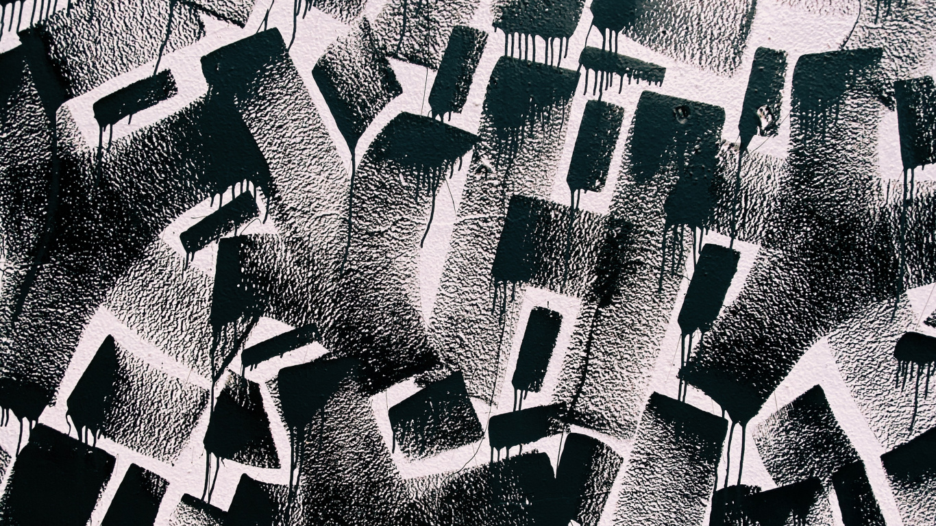 Kunst, Collage, Monochrom, Muster, Design. Wallpaper in 1366x768 Resolution