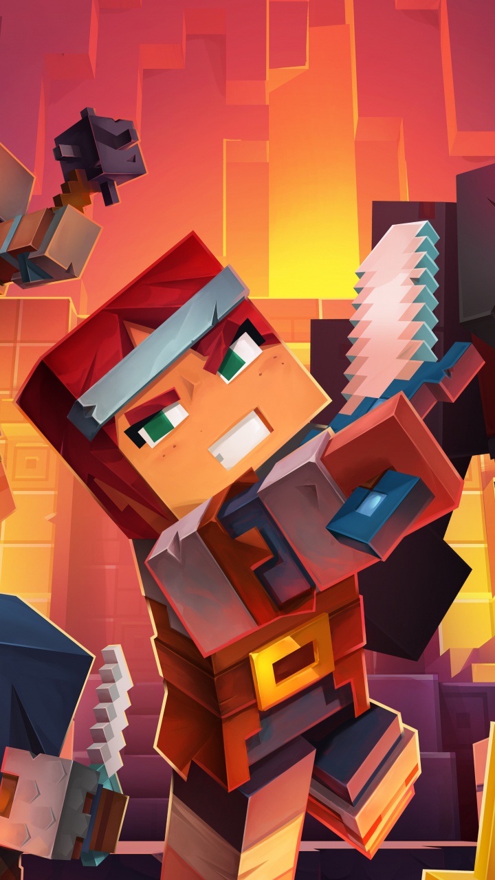 Dungeon Crawl, Mazmorras de Minecraft, Juego de Aventura, Animación, Minecraft. Wallpaper in 720x1280 Resolution