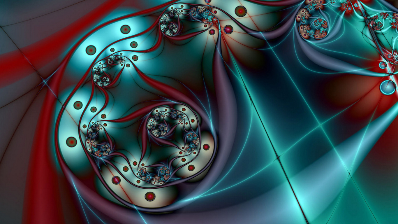 Rote Und Weiße Abstrakte Malerei. Wallpaper in 1366x768 Resolution