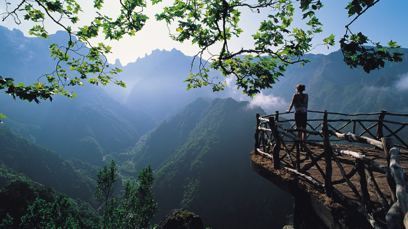 性质, 山站, 荒野, 度假, 安装的风景 壁纸 1366x768 允许
