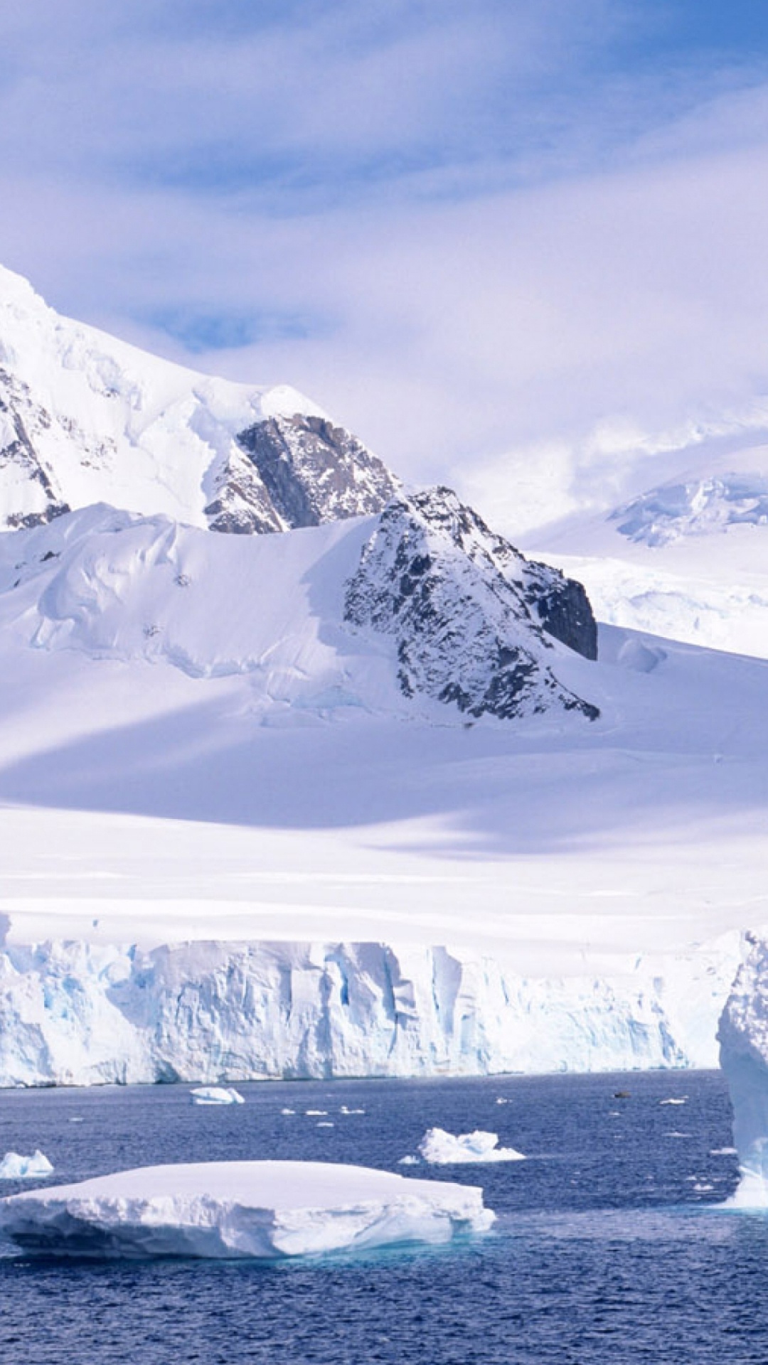 Snow Covered Mountain During Daytime. Wallpaper in 1080x1920 Resolution