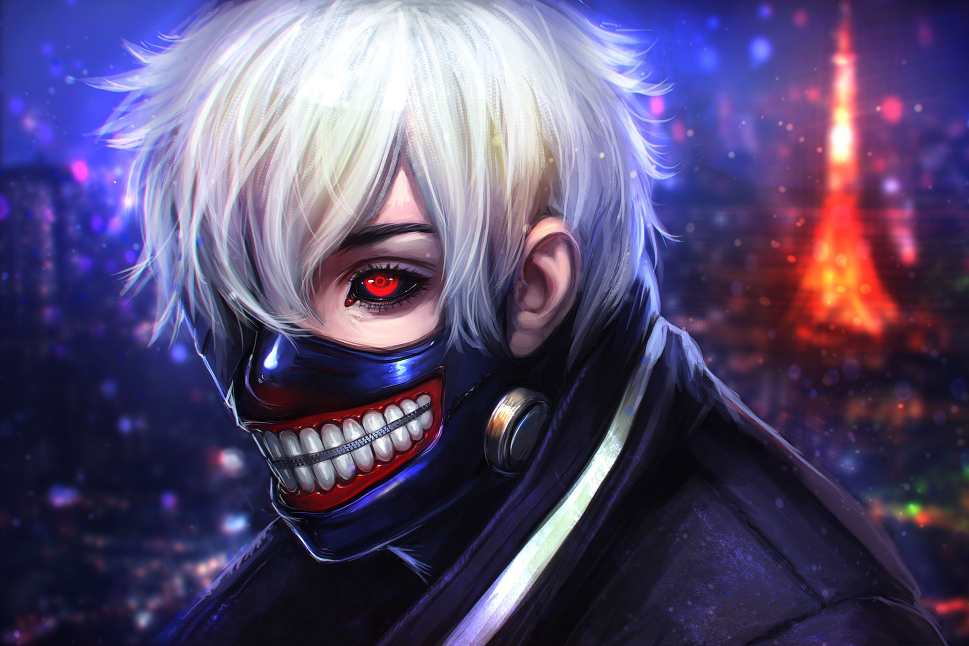 Wallpaper White Haired Male Anime Character, Background - Download Free  Image