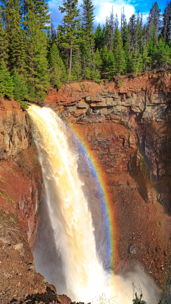 Wasserfall, Tablet, Regenbogen, Wasser, Naturlandschaft. Wallpaper in 720x1280 Resolution