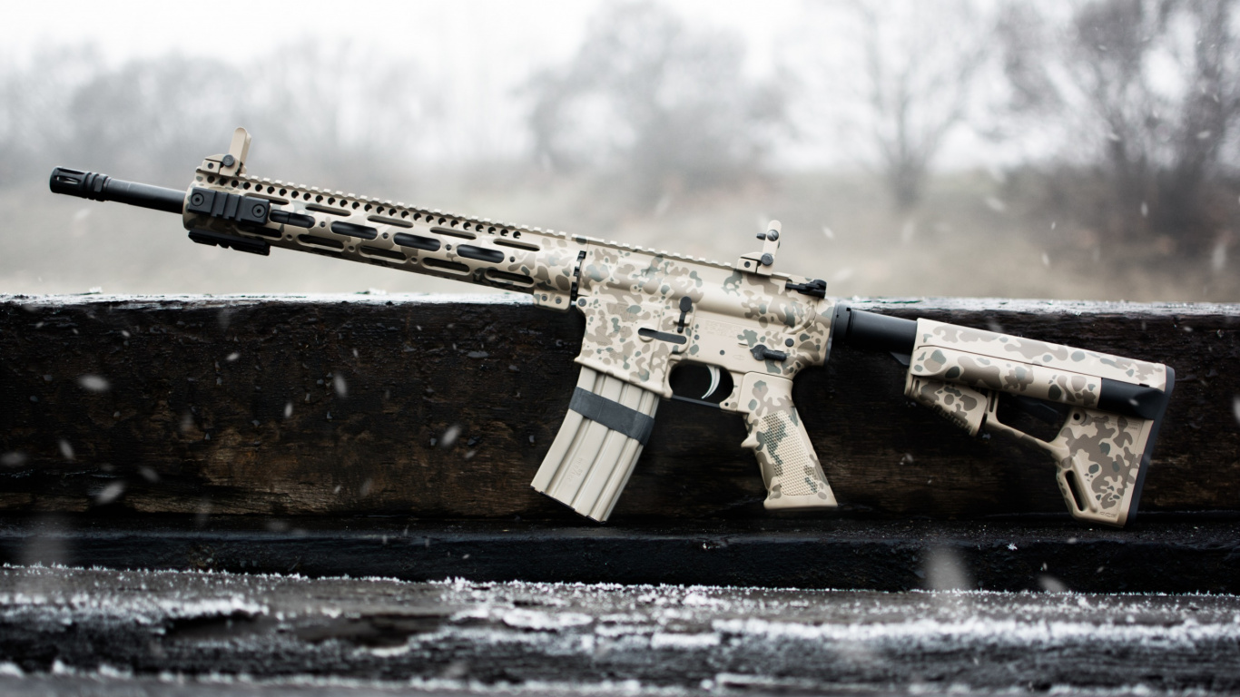 Rifle, Marksman, Gun, Firearm, Air Gun. Wallpaper in 1366x768 Resolution