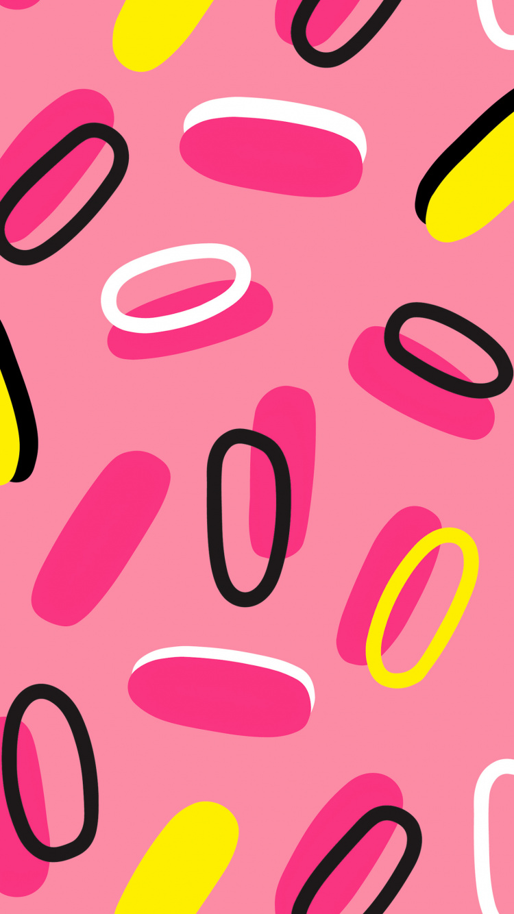 Autocollant, Conception, L'expression du Visage, Pink, Magenta. Wallpaper in 750x1334 Resolution