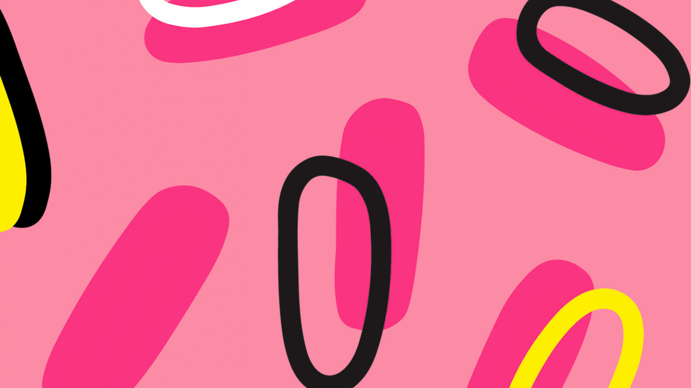 Pattern, Sticker, Design, Facial Expression, Pink. Wallpaper in 1366x768 Resolution