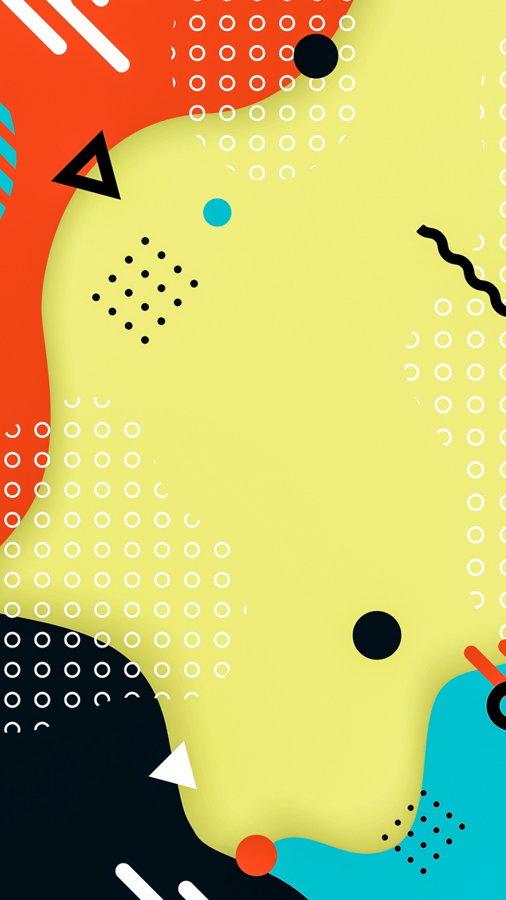 Poster, Yellow, Material Property, Pattern, Circle. Wallpaper in 720x1280 Resolution