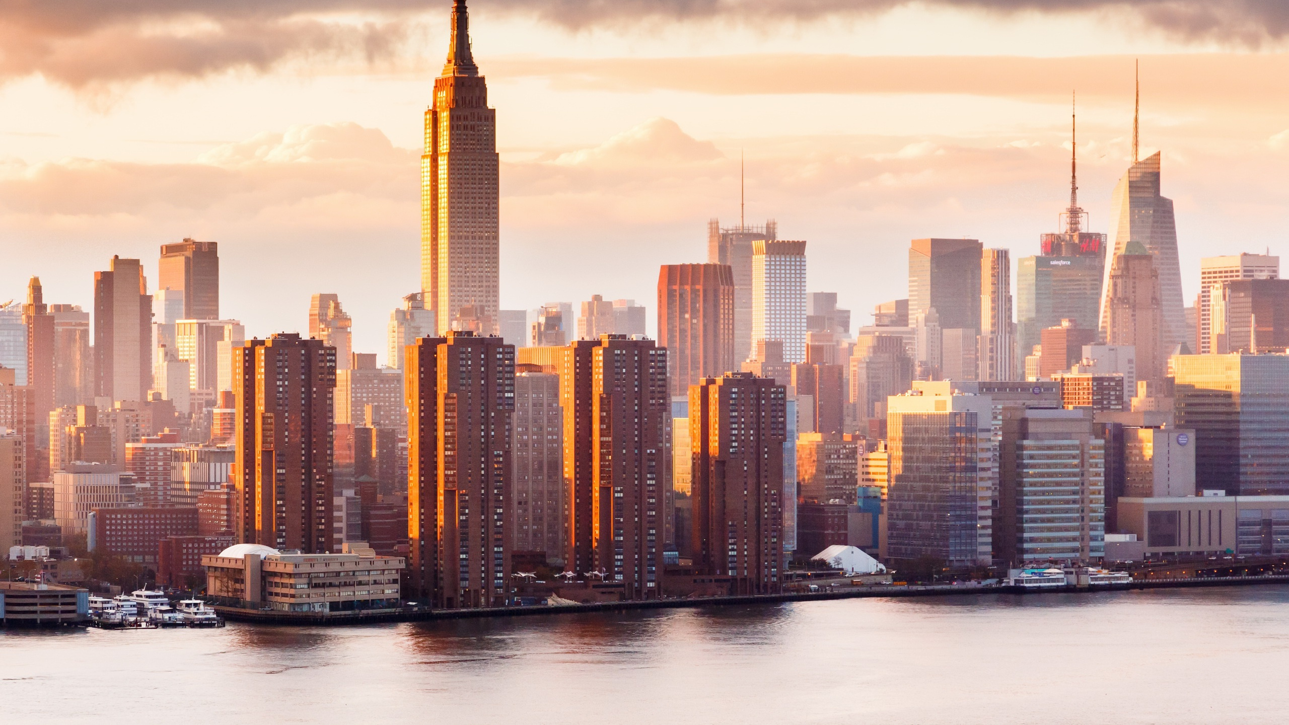 City Skyline Across Body of Water During Daytime. Wallpaper in 2560x1440 Resolution