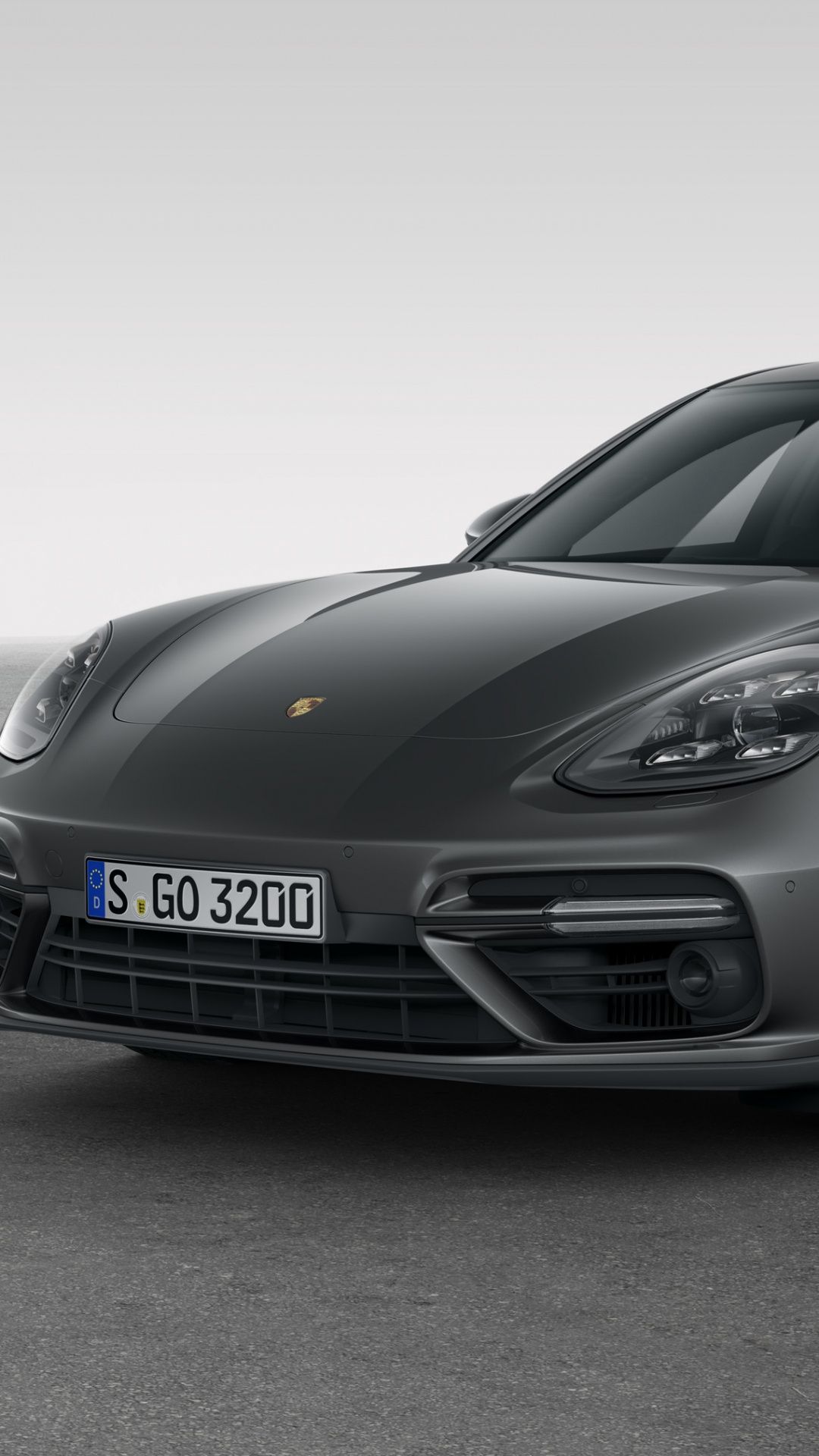 Black Porsche 911 on White Background. Wallpaper in 1080x1920 Resolution