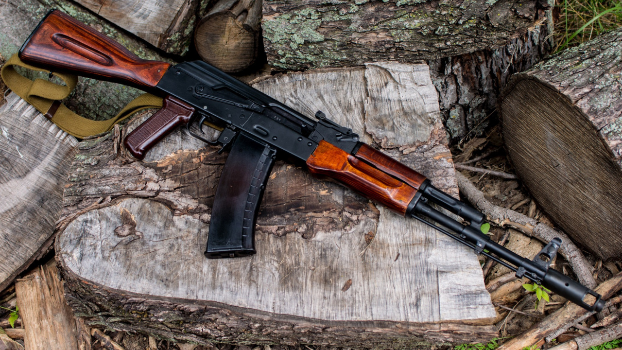 Ak-74, Stock, Gun, Firearm, Rifle. Wallpaper in 1280x720 Resolution