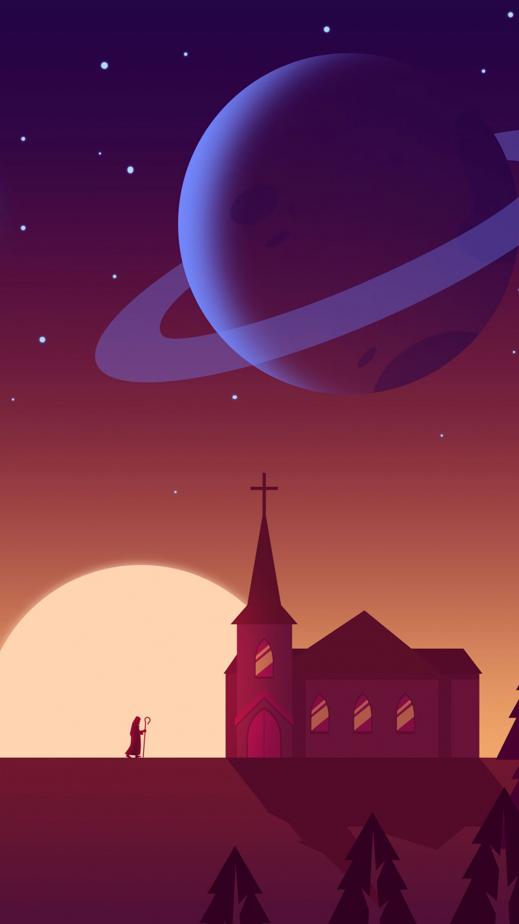 剪影, 光, 月亮, 气氛, 天文学对象 壁纸 750x1334 允许