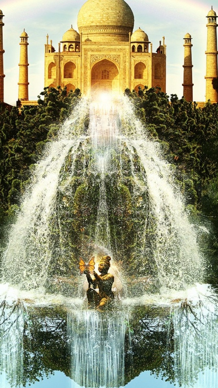 Fuente de Agua Cerca Del Edificio de Hormigón Marrón Durante el Día. Wallpaper in 720x1280 Resolution