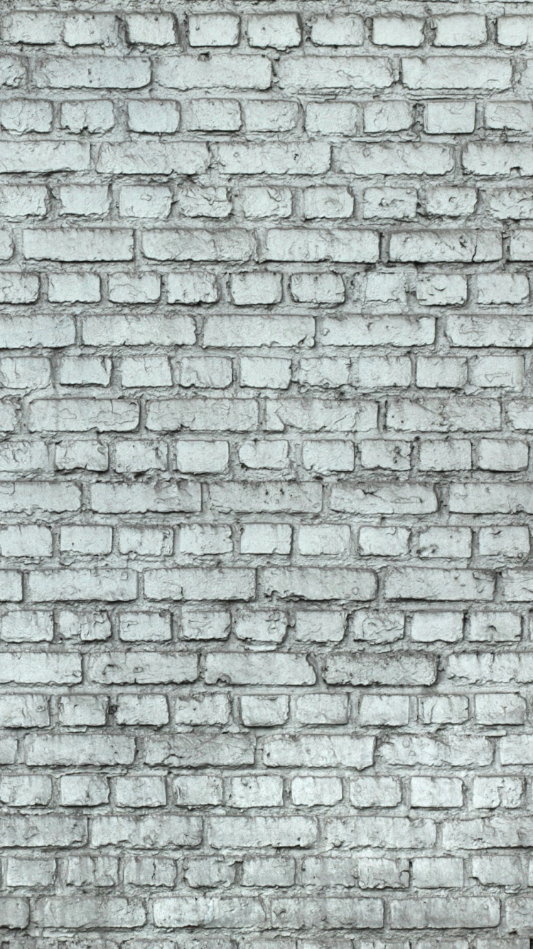 White and Black Brick Wall. Wallpaper in 750x1334 Resolution