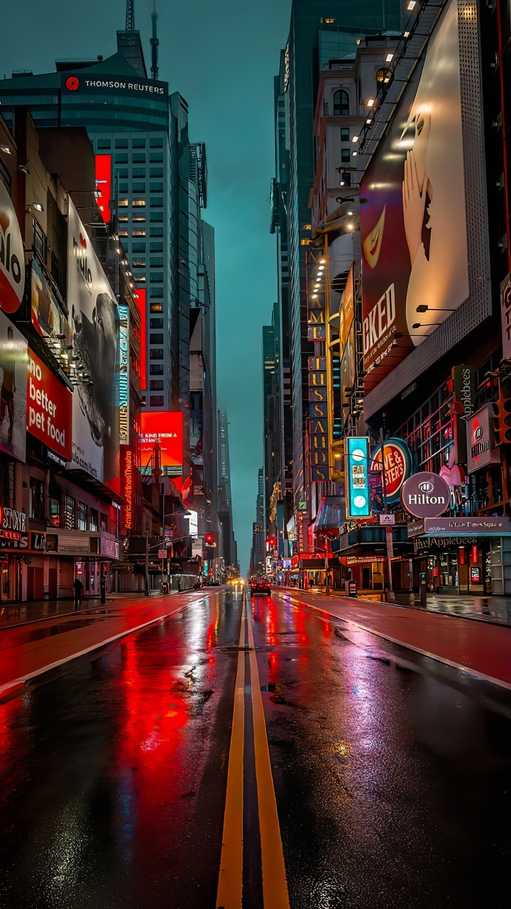 Stadtgebiet, Cyberpunk, Wolkenkratzer, Kunst, Stadtlandschaften. Wallpaper in 720x1280 Resolution