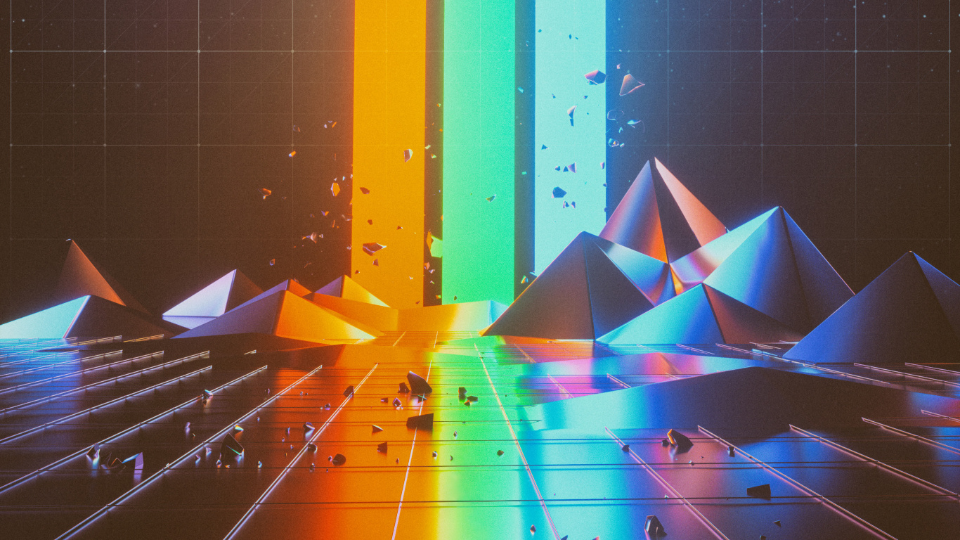 Multi Colored Puzzle Game Board. Wallpaper in 1366x768 Resolution