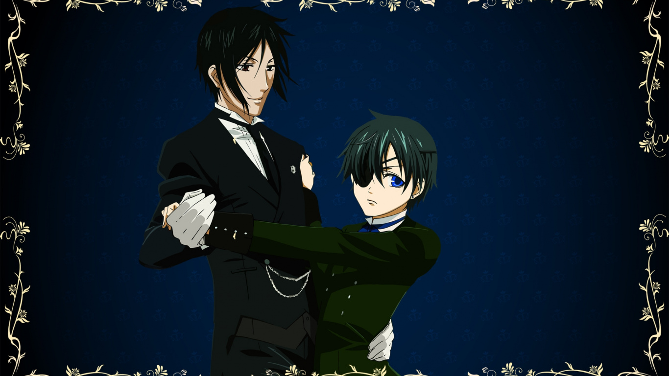 Blauhaariger Männlicher Anime-Charakter. Wallpaper in 1366x768 Resolution