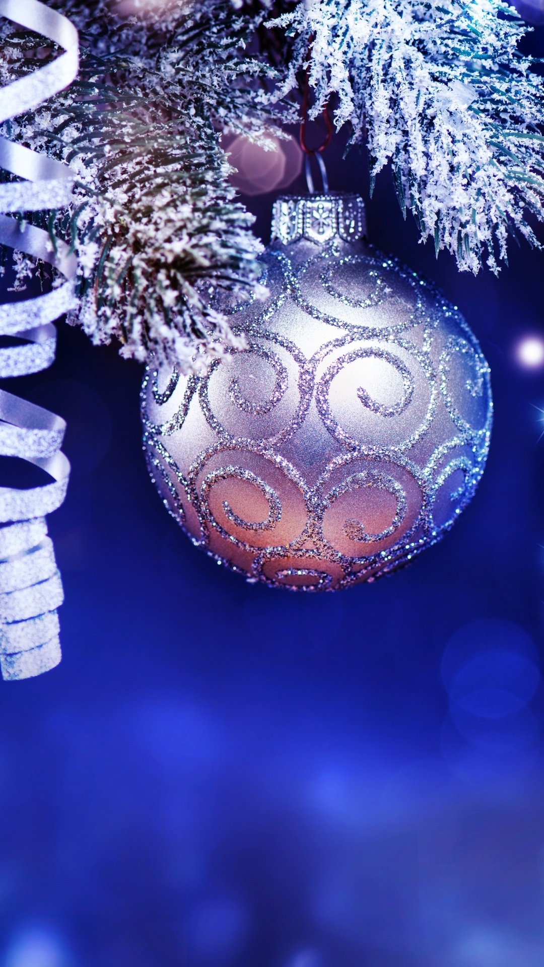Christmas Day, New Year, Christmas Ornament, Blue, Tree. Wallpaper in 1080x1920 Resolution