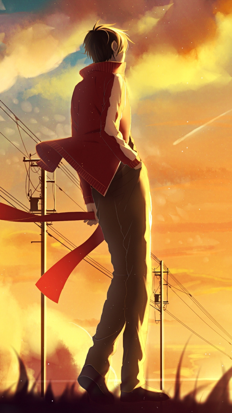 Woman in Red Tank Top and White Pants Standing on Brown Field During Sunset. Wallpaper in 750x1334 Resolution