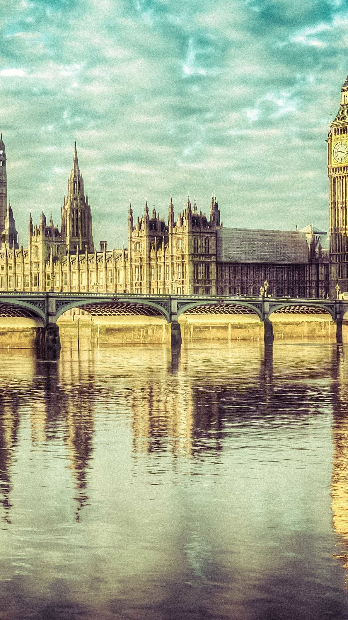 国会大厦, 威斯敏斯特宫, 大笨钟, 反射, 里程碑 壁纸 1440x2560 允许