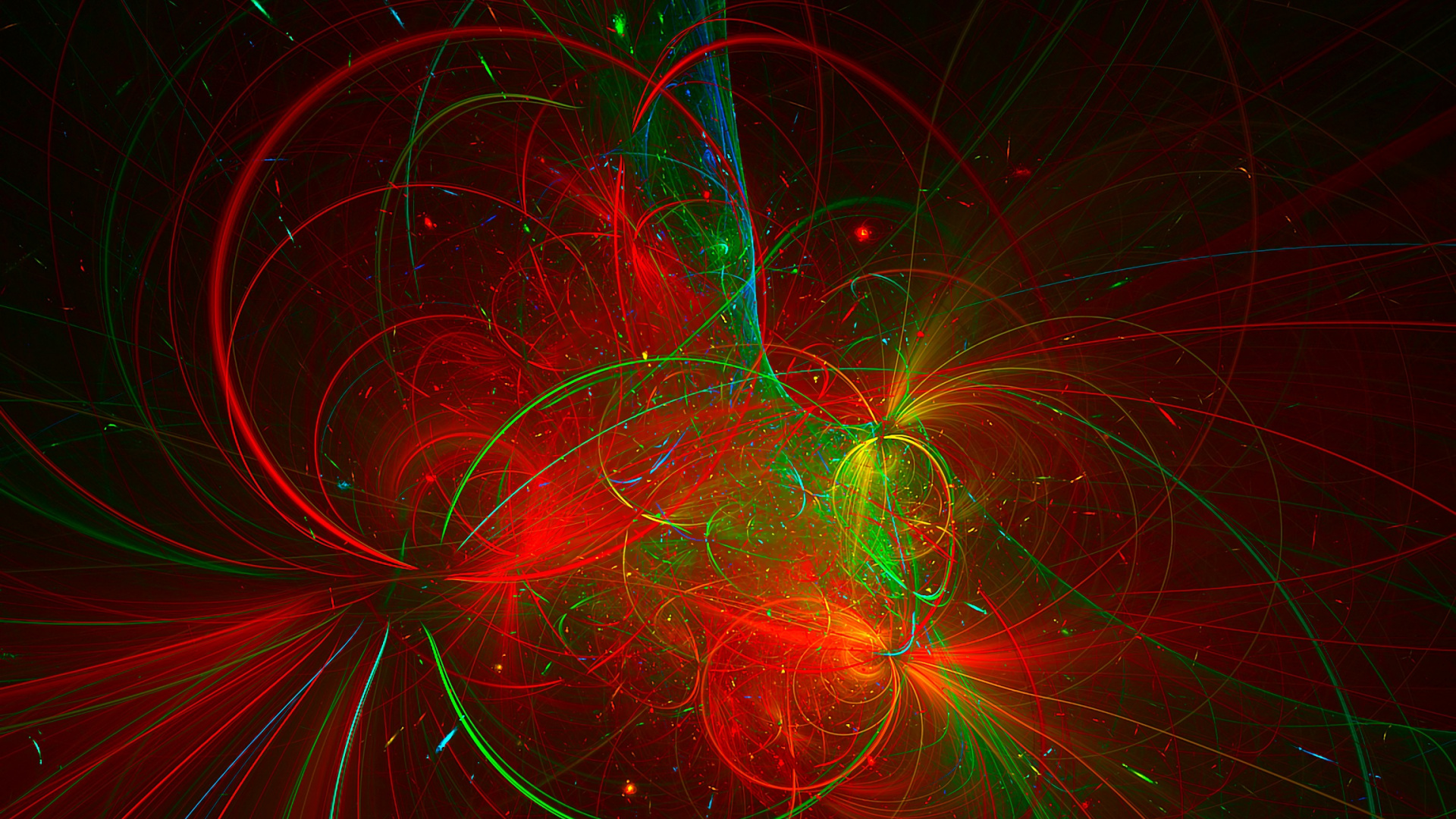 Digitale Tapete Mit Rotem Und Blauem Licht. Wallpaper in 1920x1080 Resolution