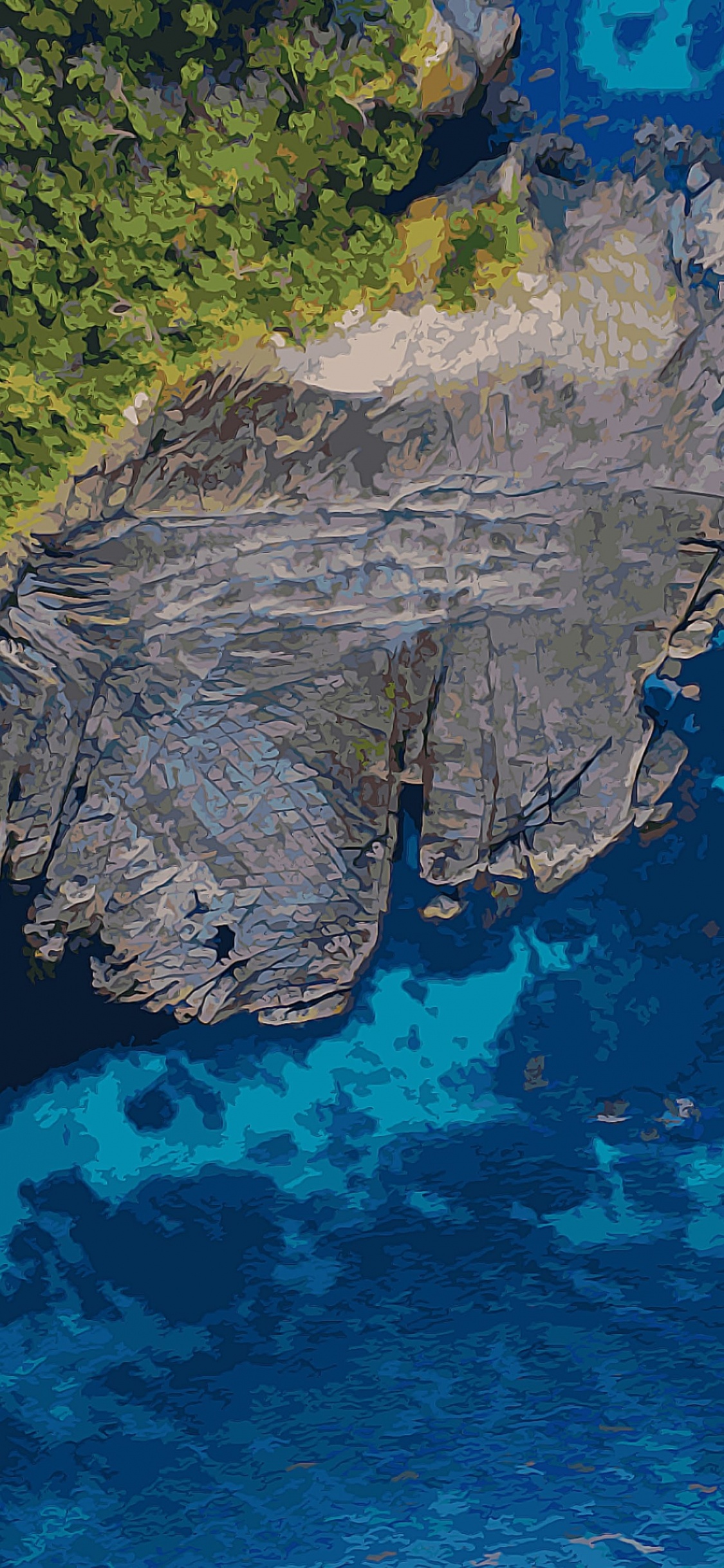 Google, Google Pixel 4, Mar, Geología, Reflexión. Wallpaper in 1125x2436 Resolution