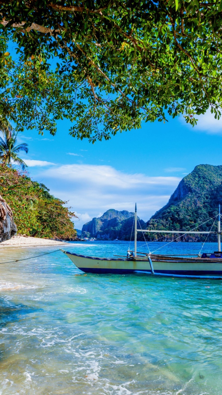 Playas de Filipinas, El Nido, Boracay, Playa de Laos, Playa. Wallpaper in 720x1280 Resolution