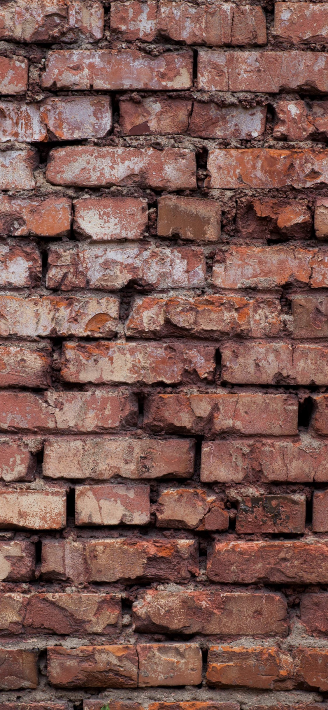 Brown and Black Brick Wall. Wallpaper in 1125x2436 Resolution