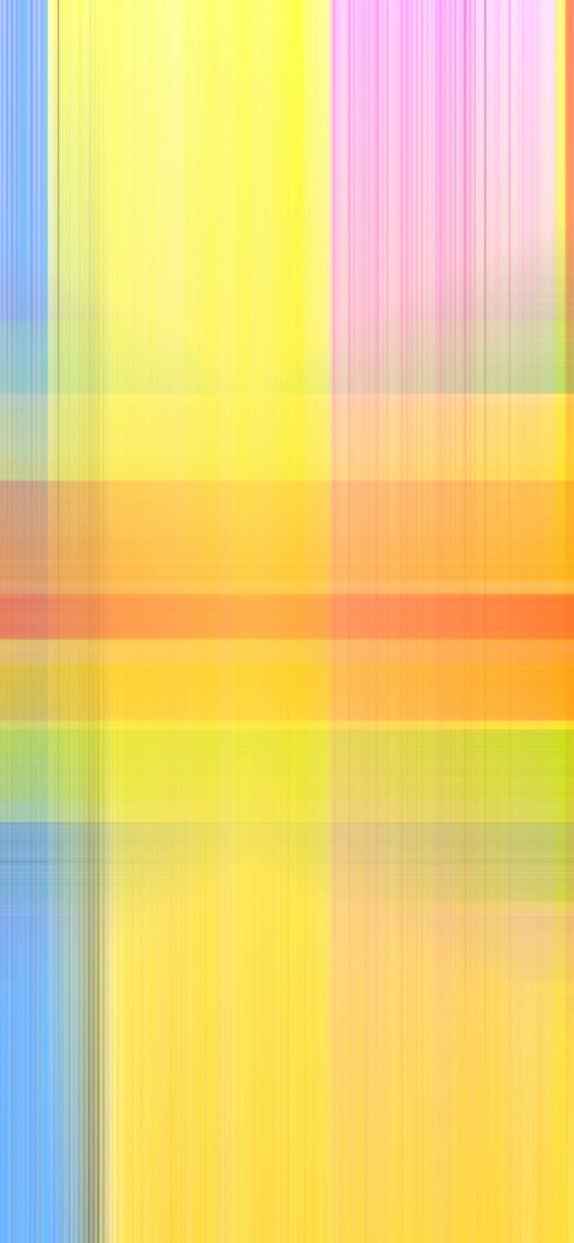 Gelb Blau Und Rot Gestreifte Abbildung. Wallpaper in 1125x2436 Resolution