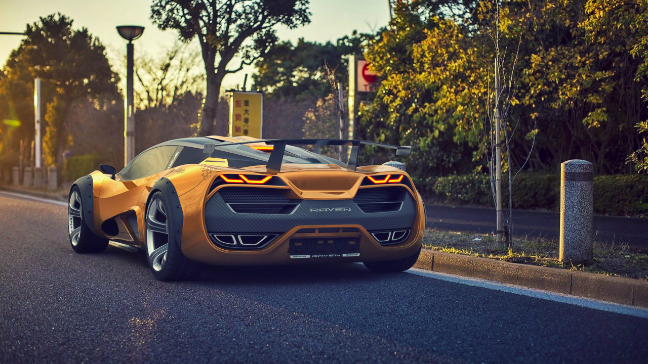 Gelb-schwarzer Chevrolet Camaro Tagsüber Unterwegs. Wallpaper in 1280x720 Resolution