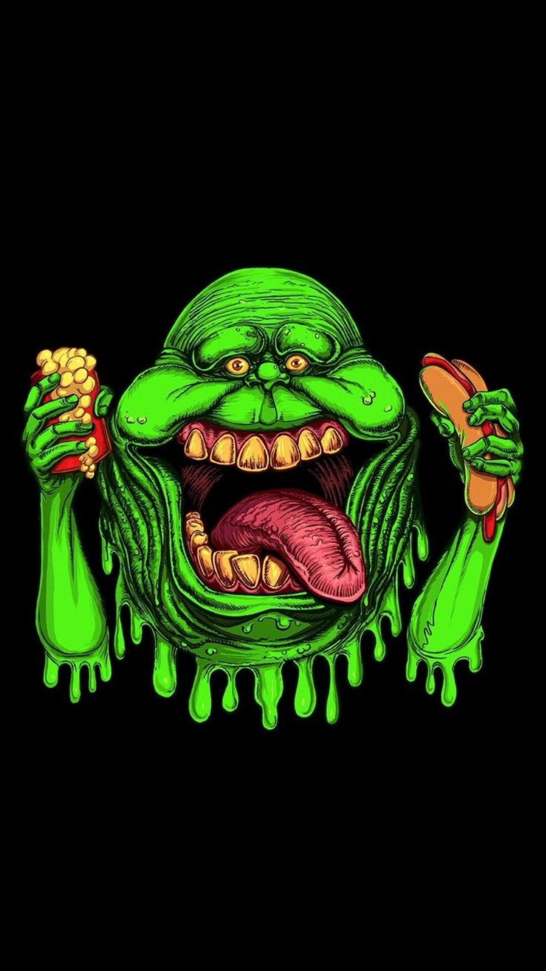 Art Plus Mince de Ghostbusters, Slimer, Art, Chasseurs de Fantômes, Redbubble. Wallpaper in 1080x1920 Resolution