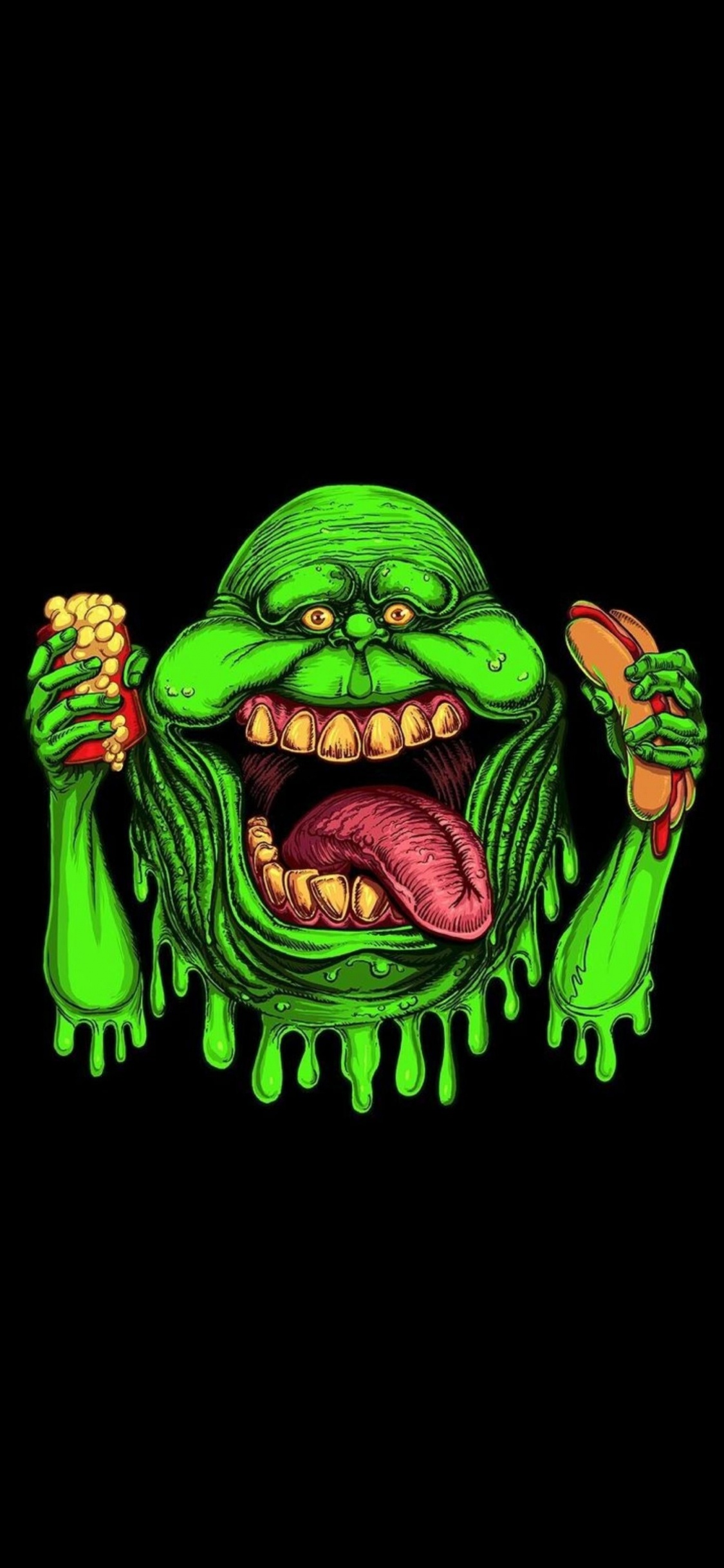 Art Plus Mince de Ghostbusters, Slimer, Art, Chasseurs de Fantômes, Redbubble. Wallpaper in 1125x2436 Resolution