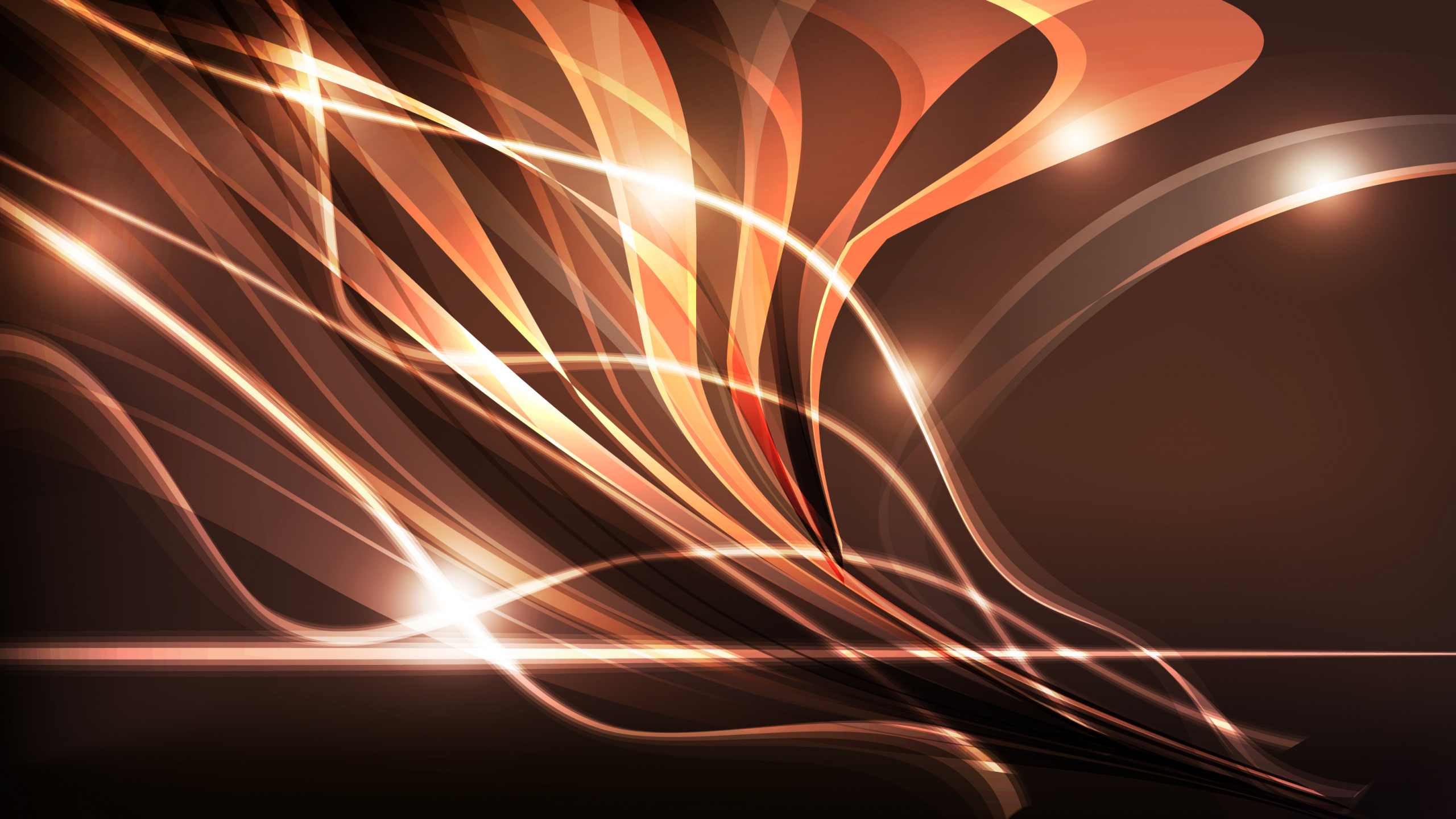 抽象艺术, 光, 橙色, 分形技术, 空间 壁纸 2560x1440 允许