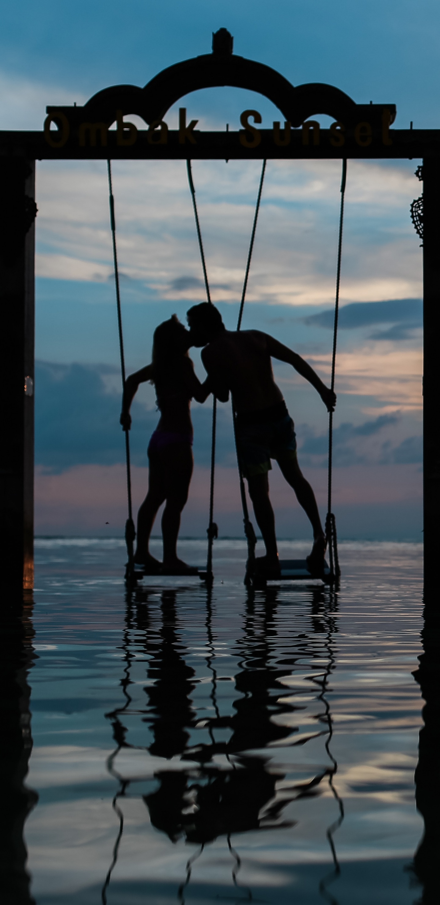 Mer, Eau, Réflexion, Horizon, Calme. Wallpaper in 1440x2960 Resolution